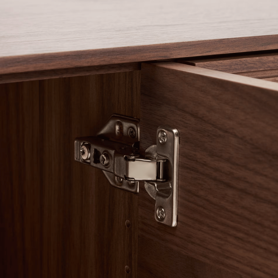 Meuble TV en noyer brun Mid-Century pour salon