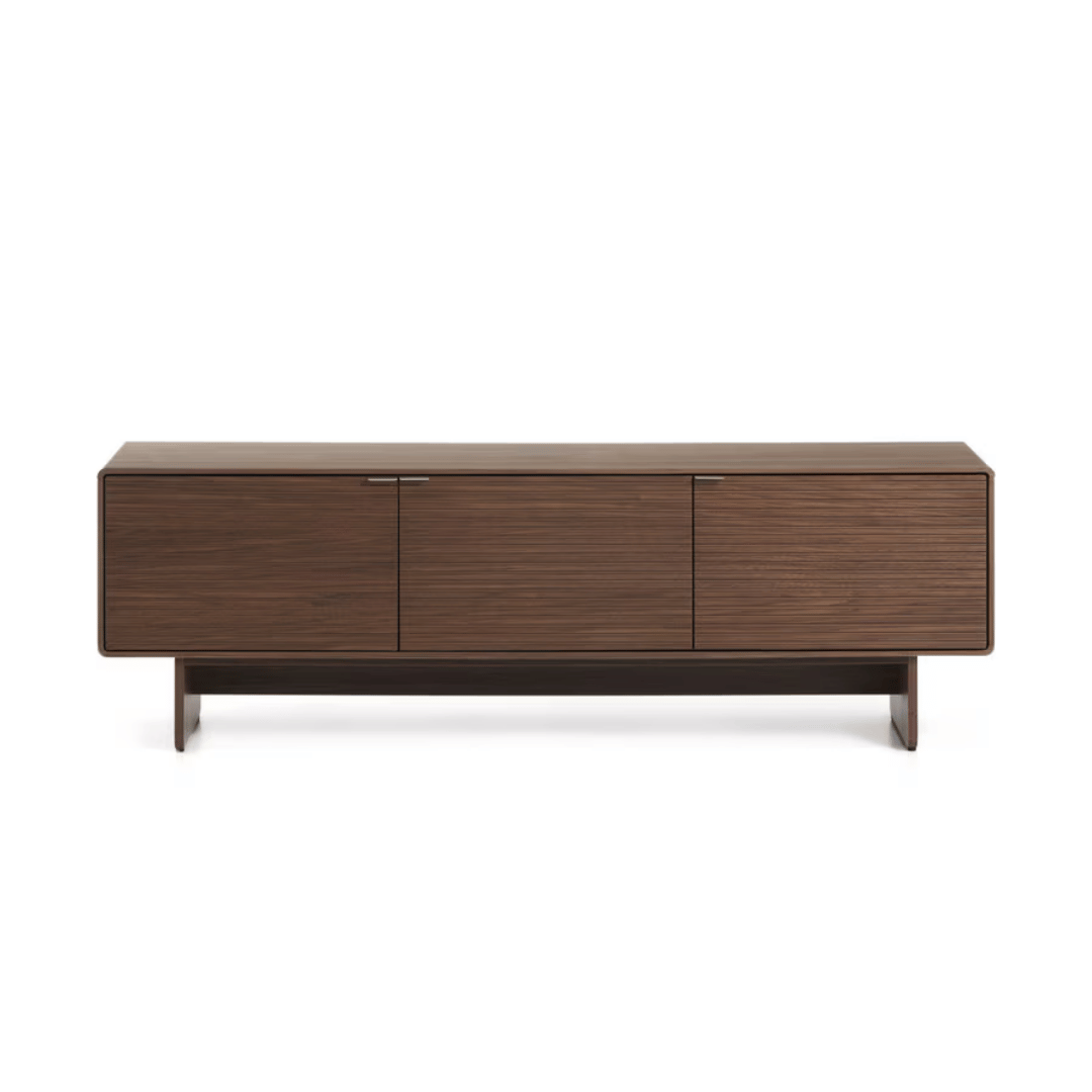 Meuble TV en noyer brun Mid-Century pour salon