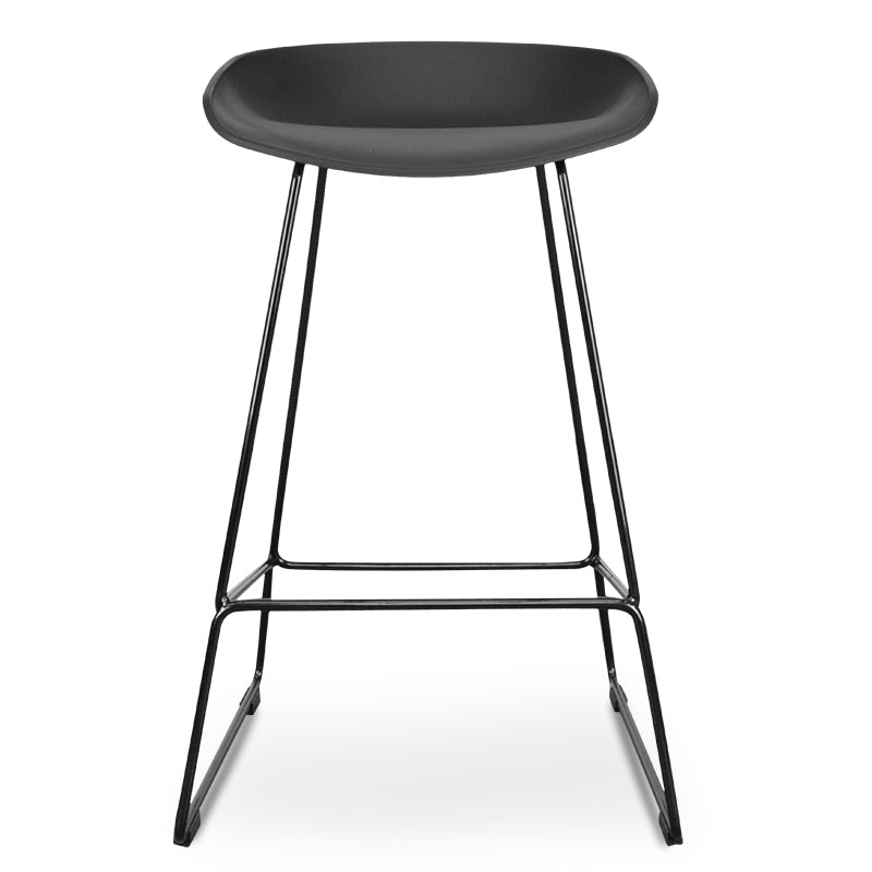 Tabouret de bar moderne en acier noir pour cuisine