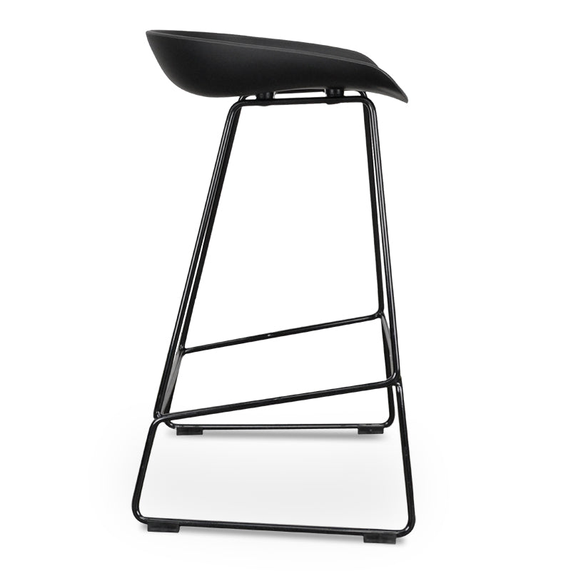 Tabouret de bar moderne en acier noir pour cuisine