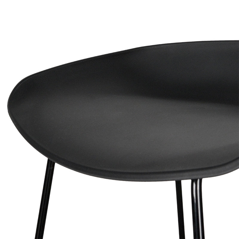 Tabouret de bar moderne en acier noir pour cuisine