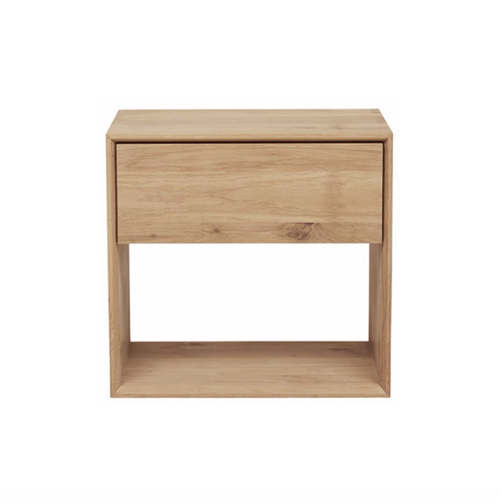Table de chevet en chêne pour chambre à coucher
