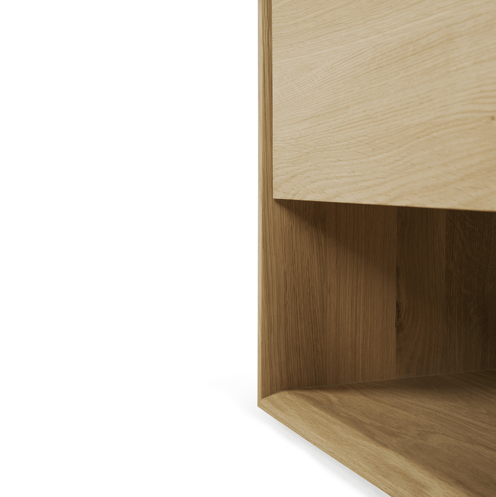 Meuble TV en chêne naturel avec rangements pour salon