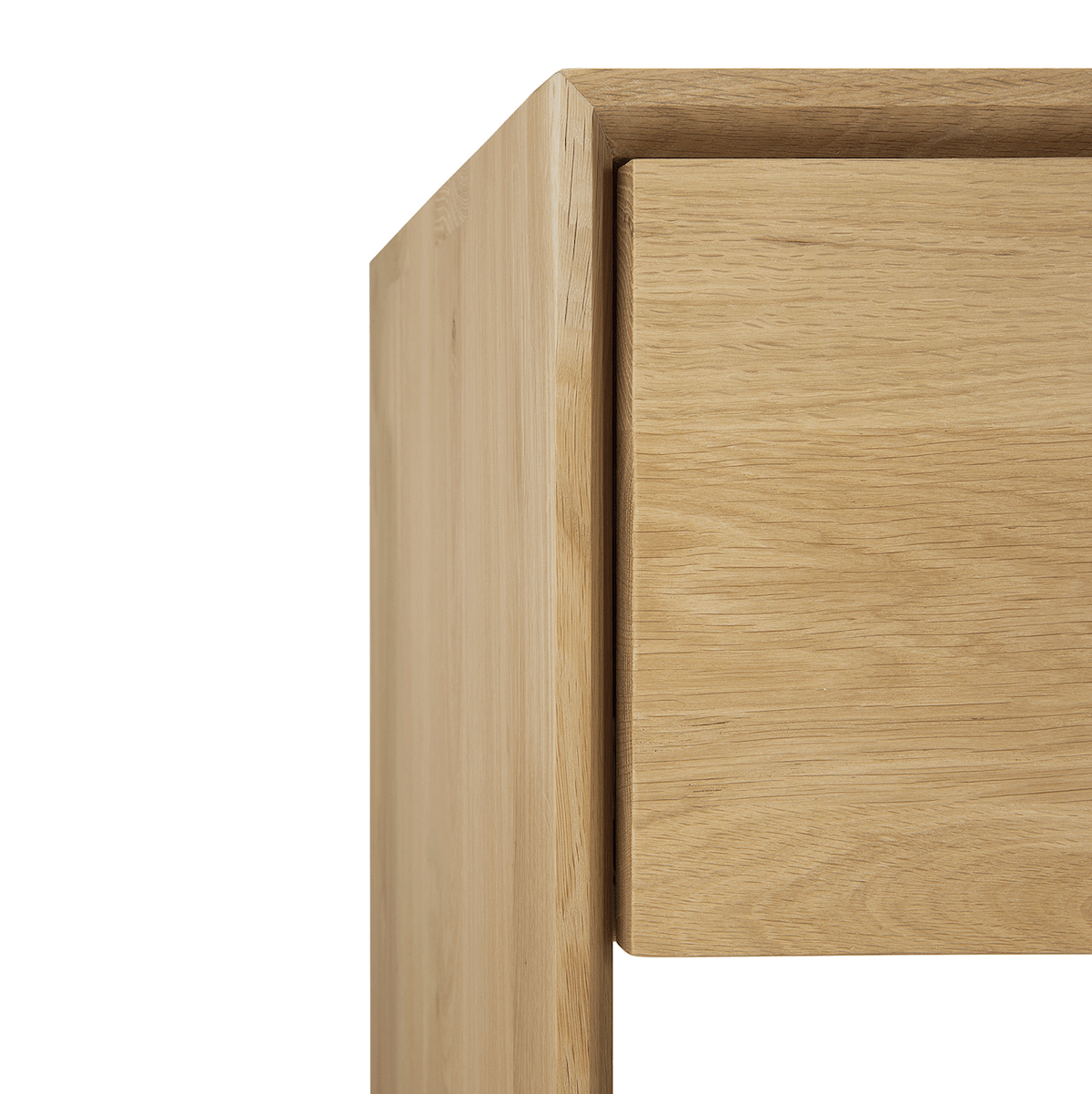 Meuble TV en chêne naturel avec rangements pour salon