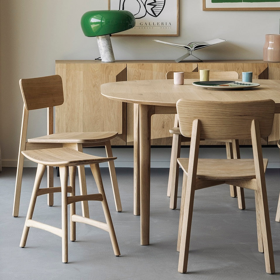 Chaise de salle à manger en chêne naturel