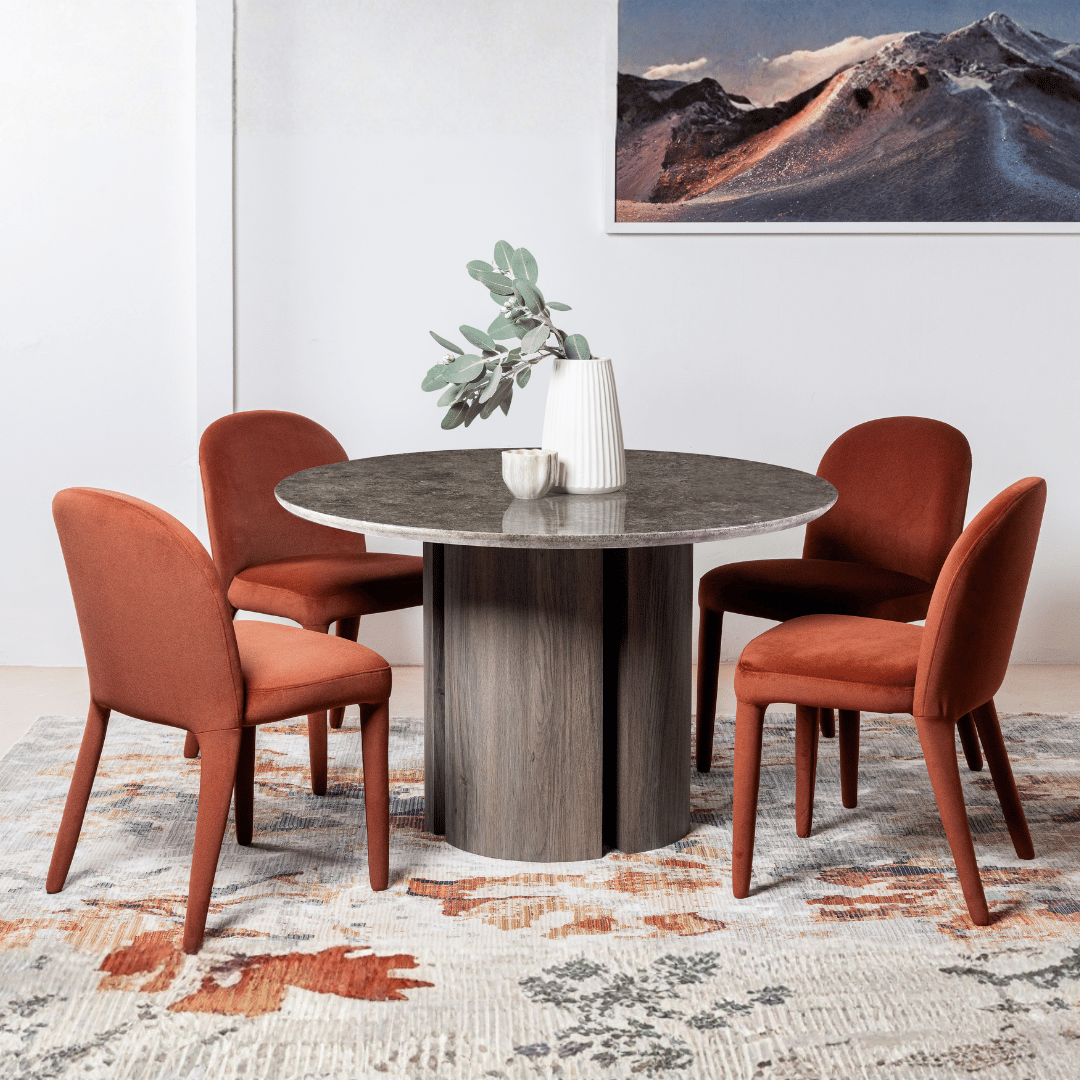 Chaise de salle à manger en tissu, design minimaliste, pour la salle à manger