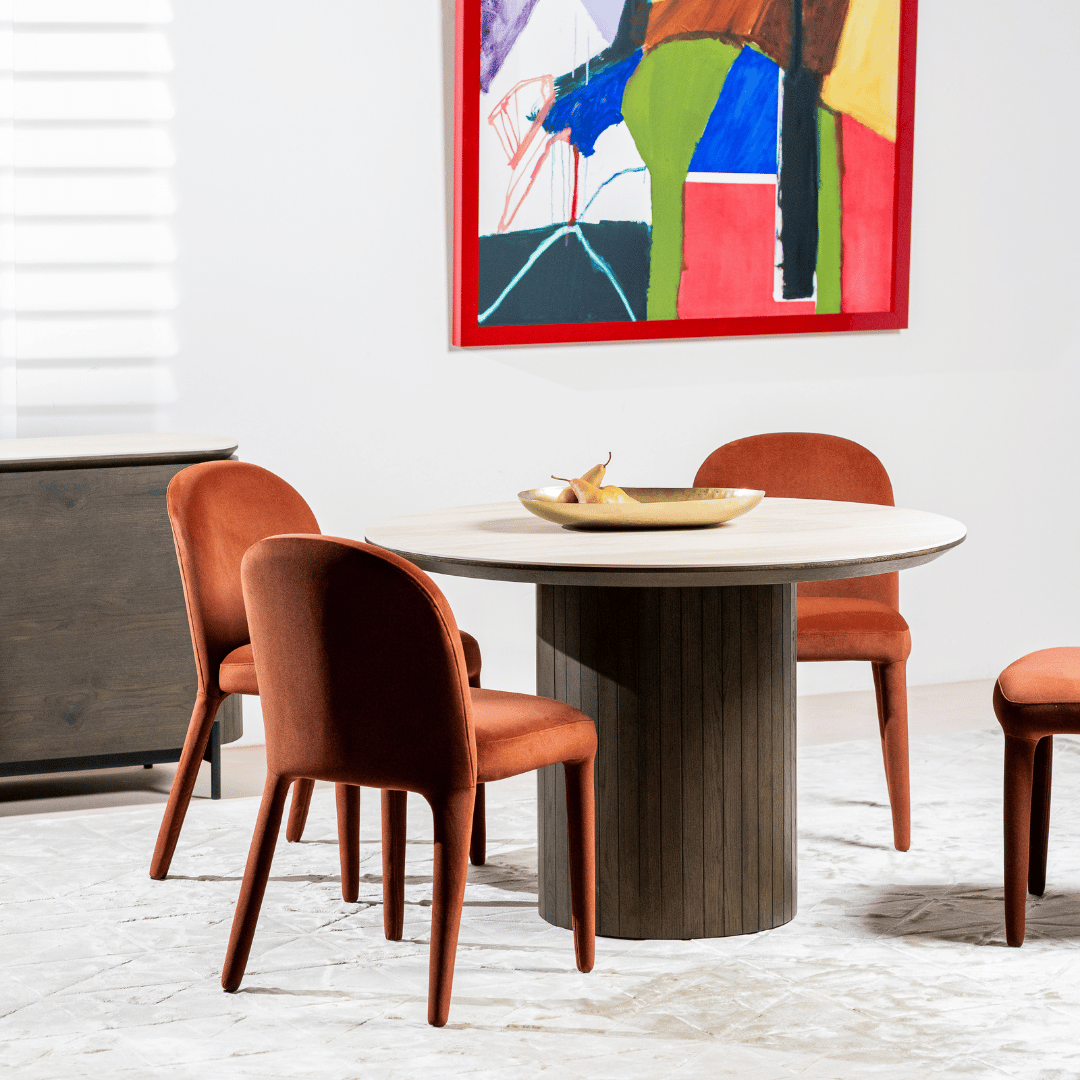 Chaise de salle à manger en tissu, design minimaliste, pour la salle à manger