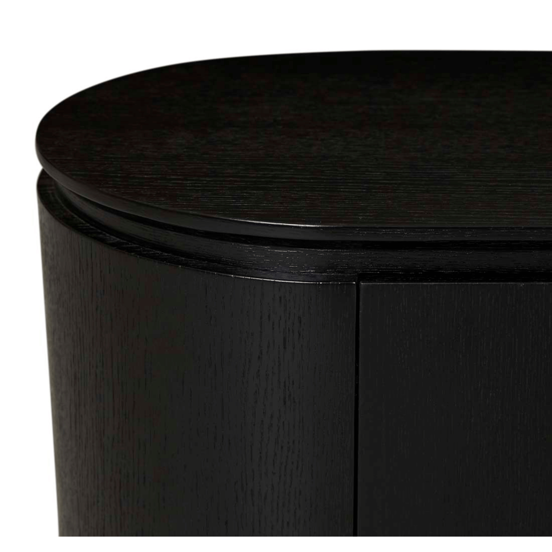 Meuble TV minimaliste en chêne noir pour salon