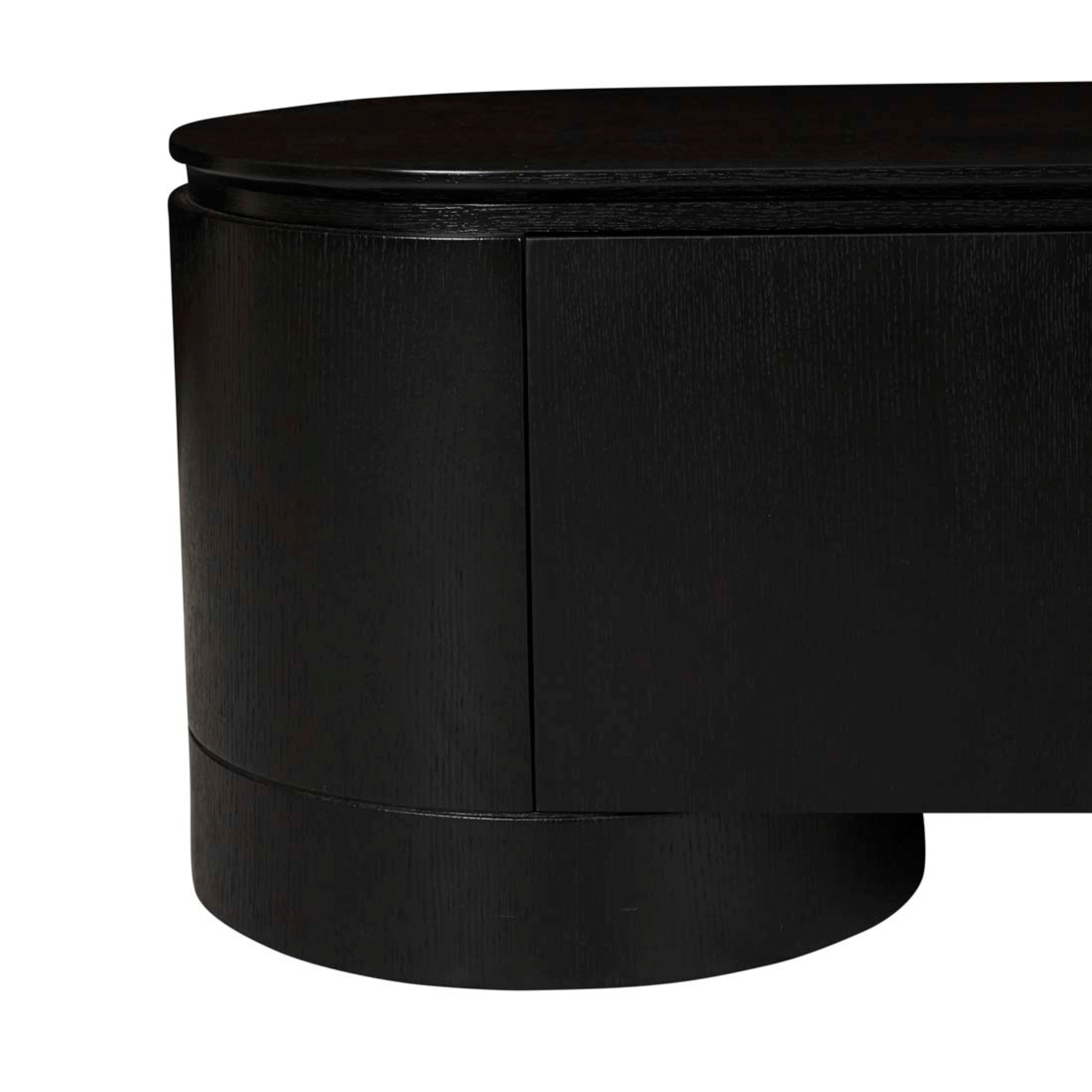 Meuble TV minimaliste en chêne noir pour salon