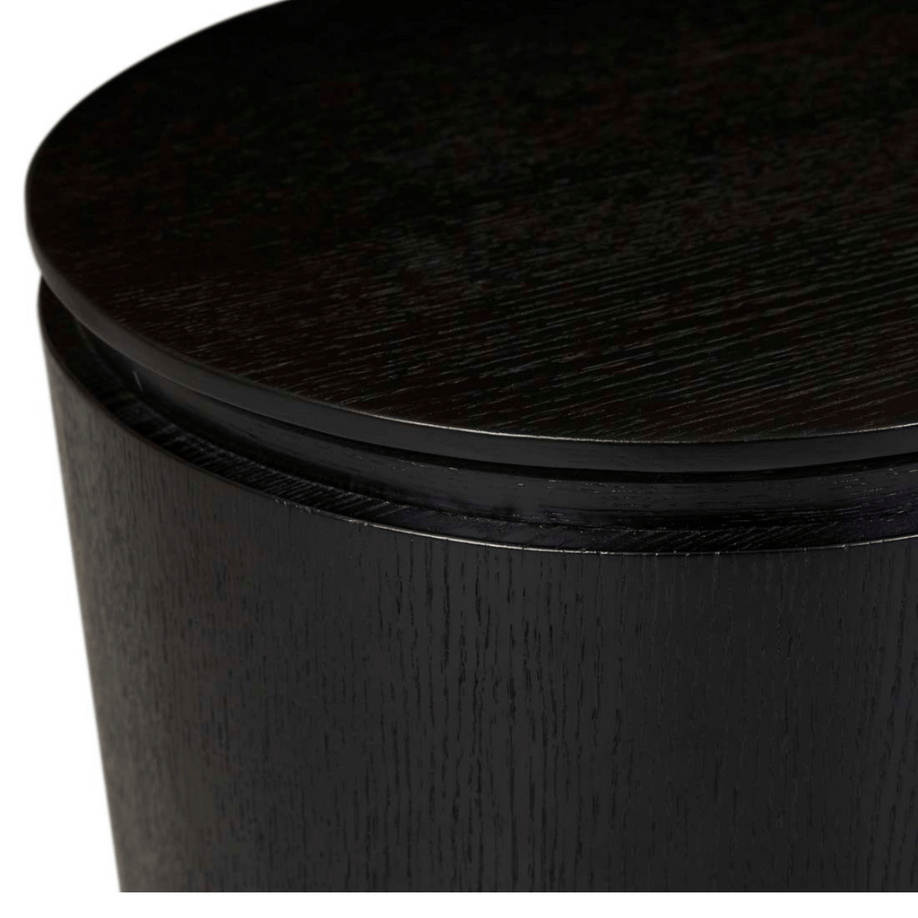Meuble TV minimaliste en chêne noir pour salon