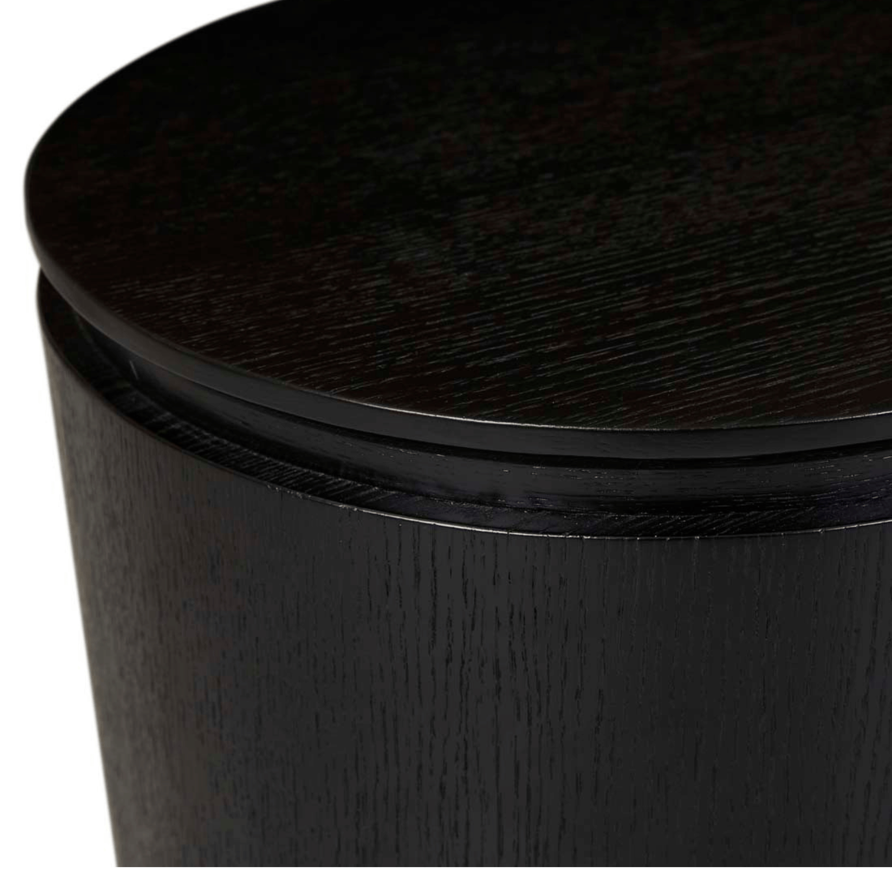 Meuble TV minimaliste en chêne noir pour salon