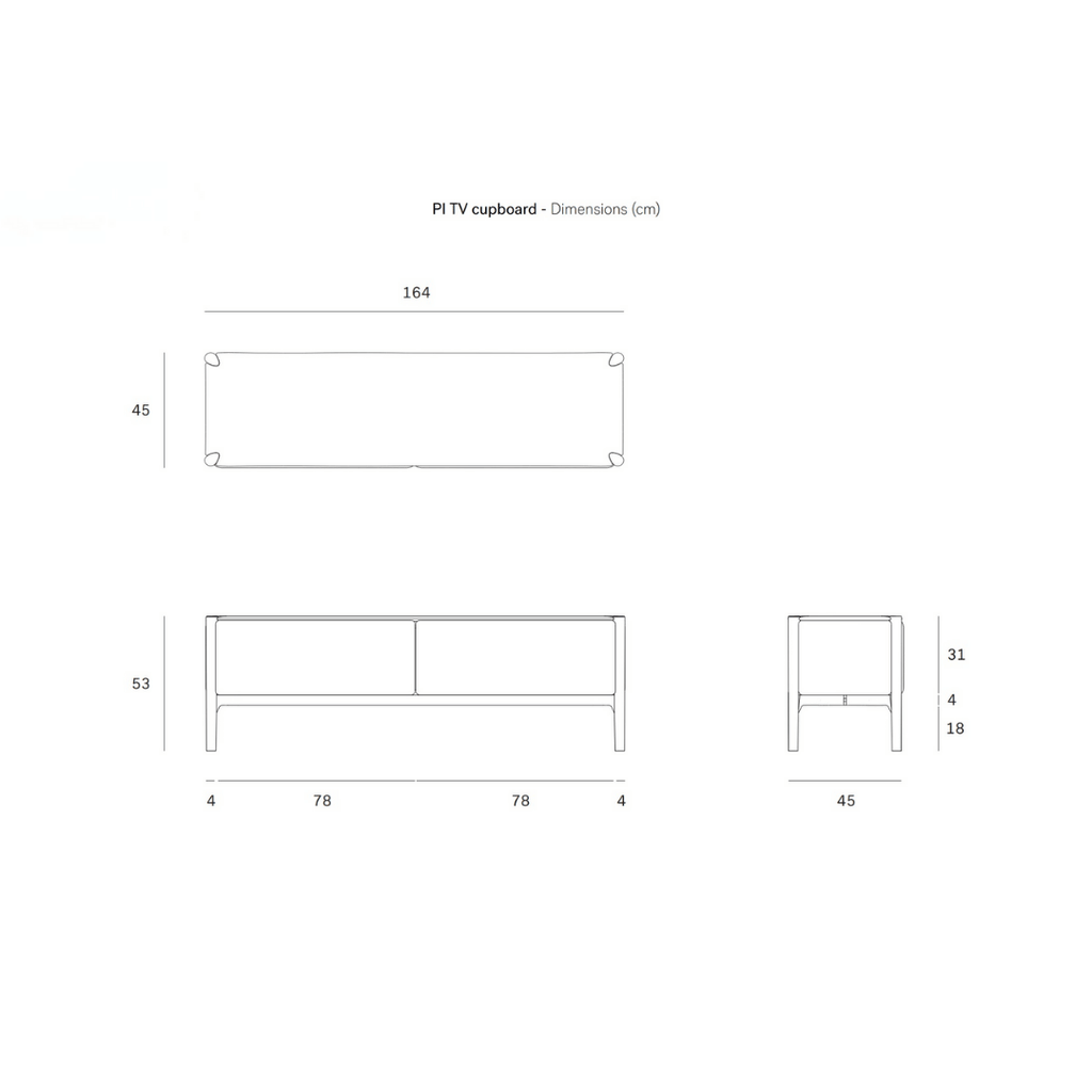 Meuble TV moderne en chêne avec rangement pour salon