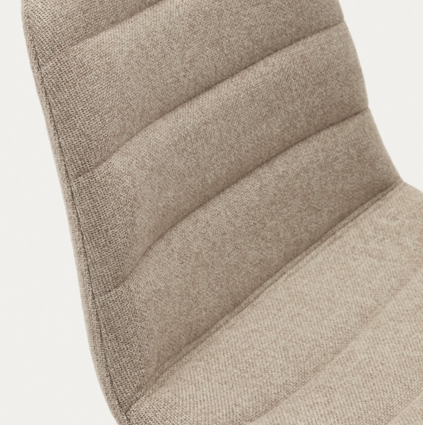 Tabouret de bar en acier beige de style Mid-Century avec revêtement en tissu pour cuisine