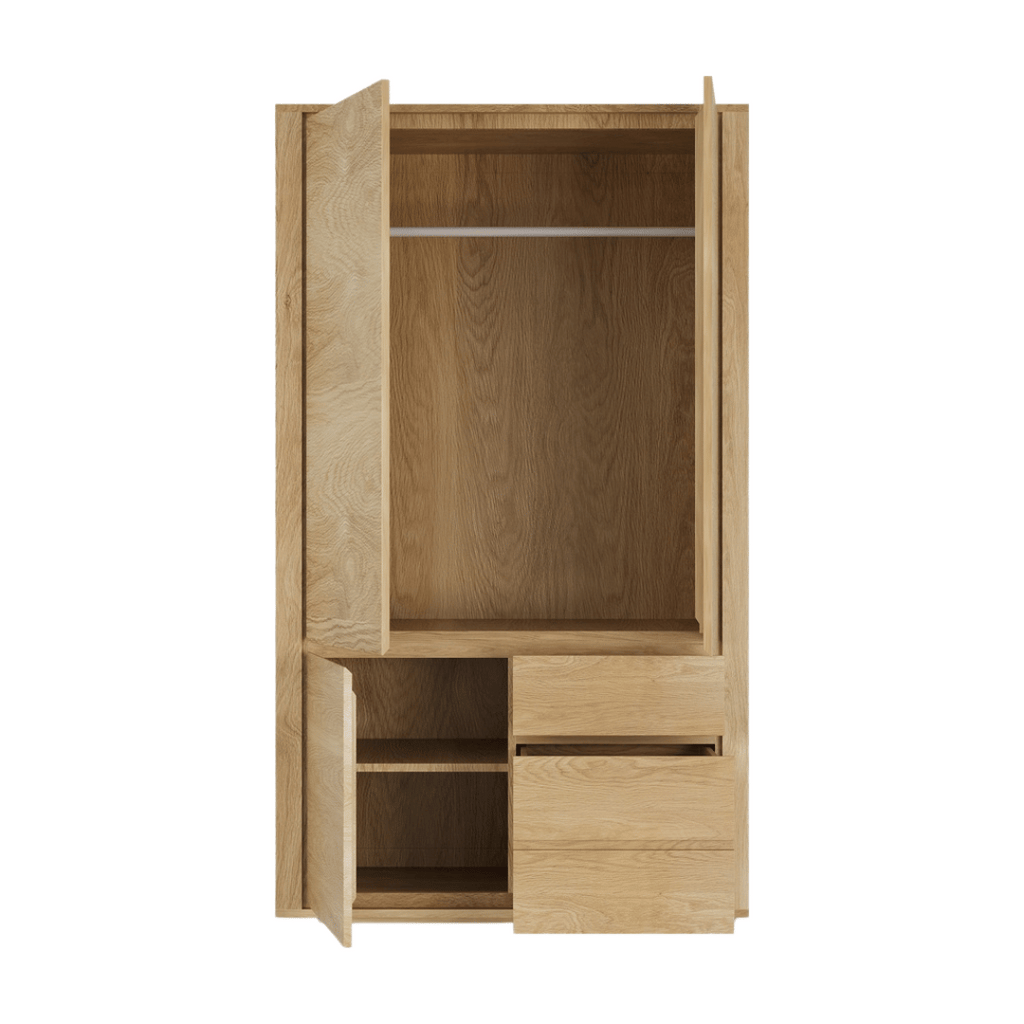 Meuble de rangement chêne Oak Oak avec rangement pour bureau