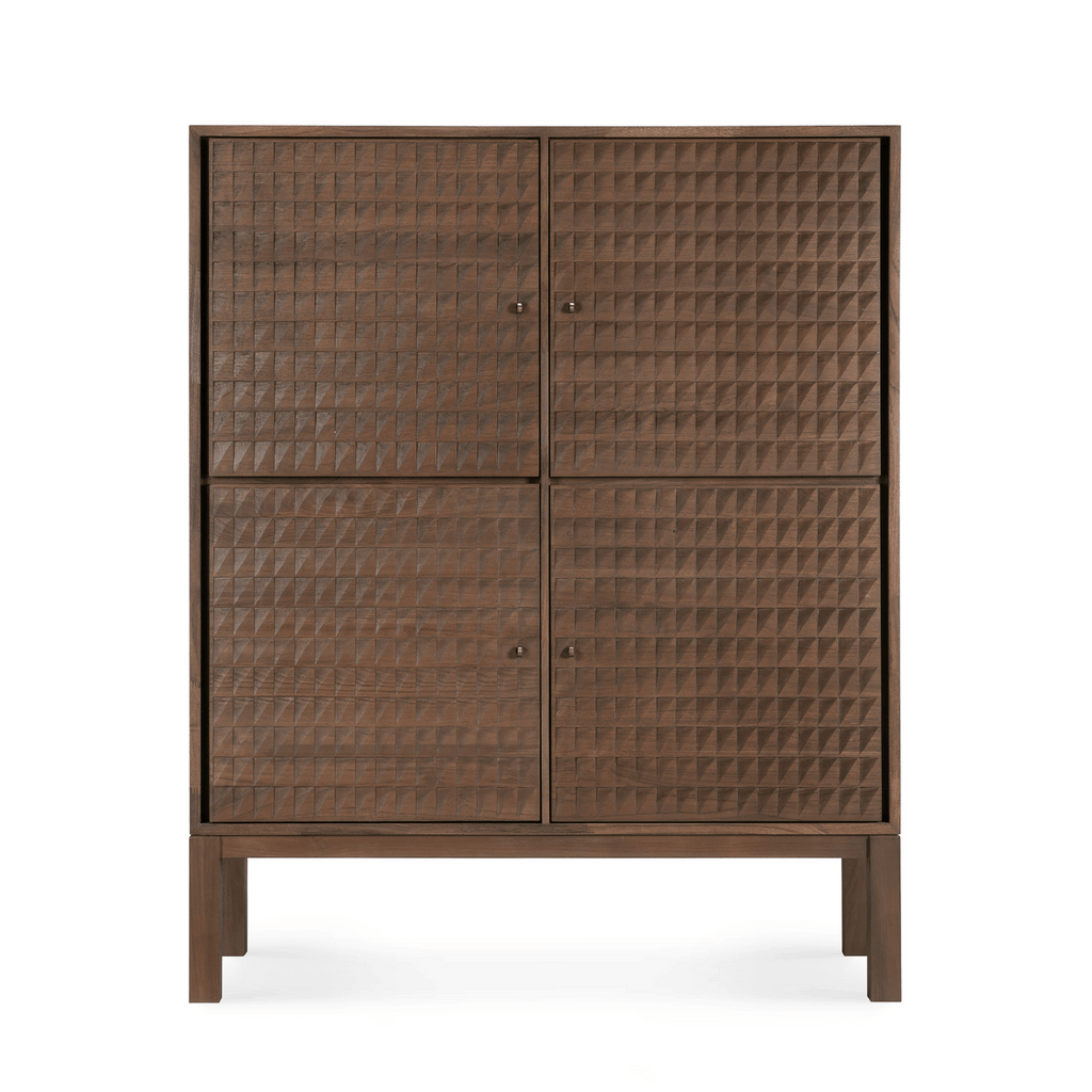 Meuble de rangement moderne marron avec espace de rangement pour salon