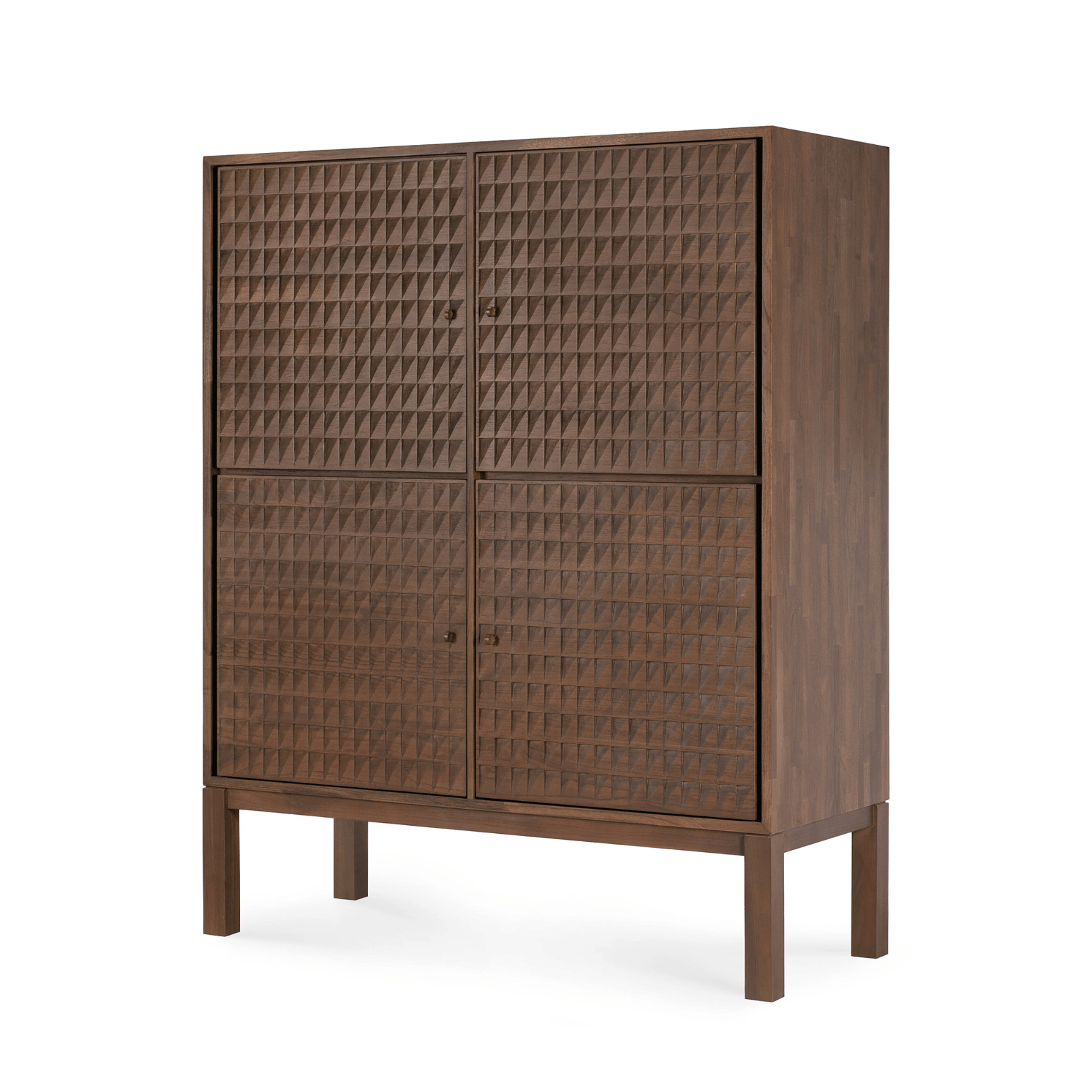 Meuble de rangement moderne marron avec espace de rangement pour salon