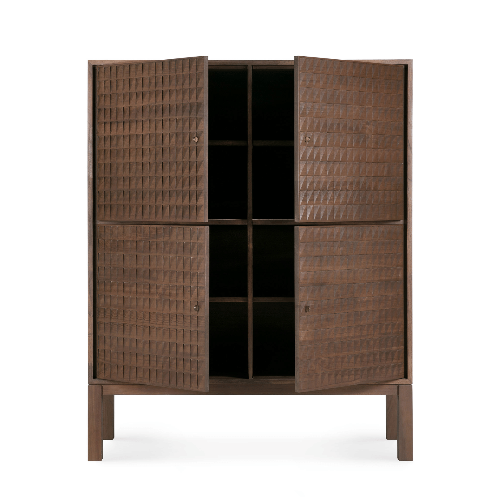 Meuble de rangement moderne marron avec espace de rangement pour salon