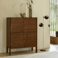 Meuble de rangement moderne marron avec espace de rangement pour salon