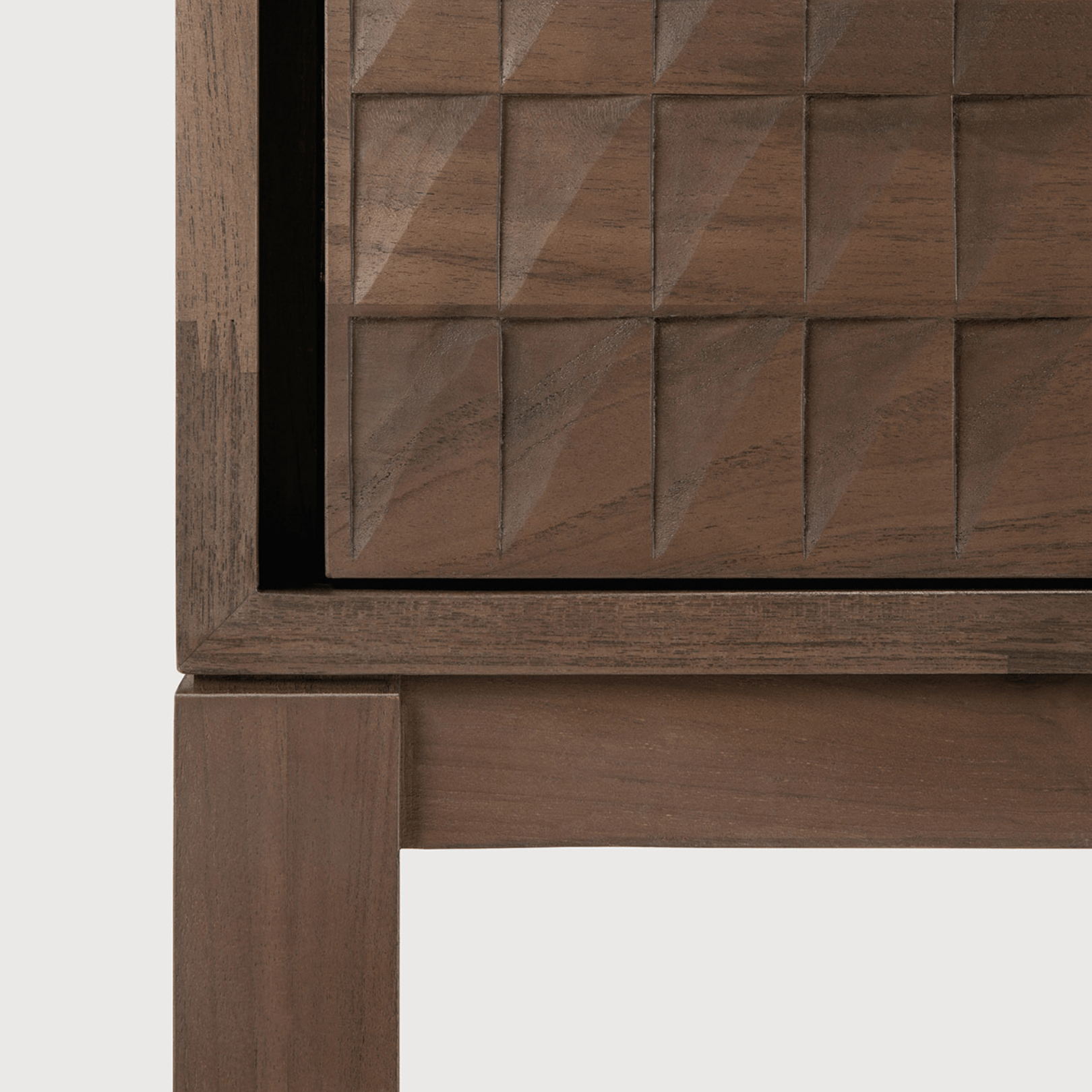 Meuble de rangement moderne marron avec espace de rangement pour salon