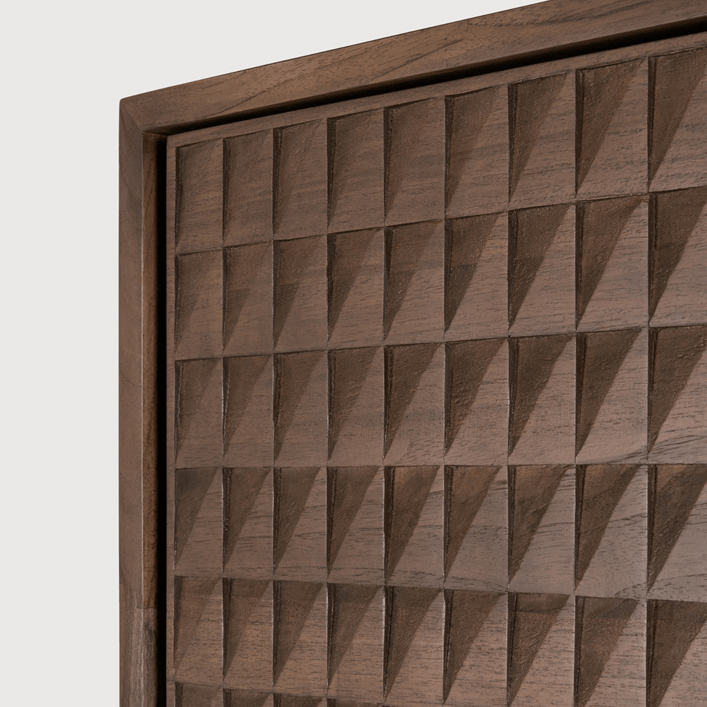 Meuble de rangement moderne marron avec espace de rangement pour salon
