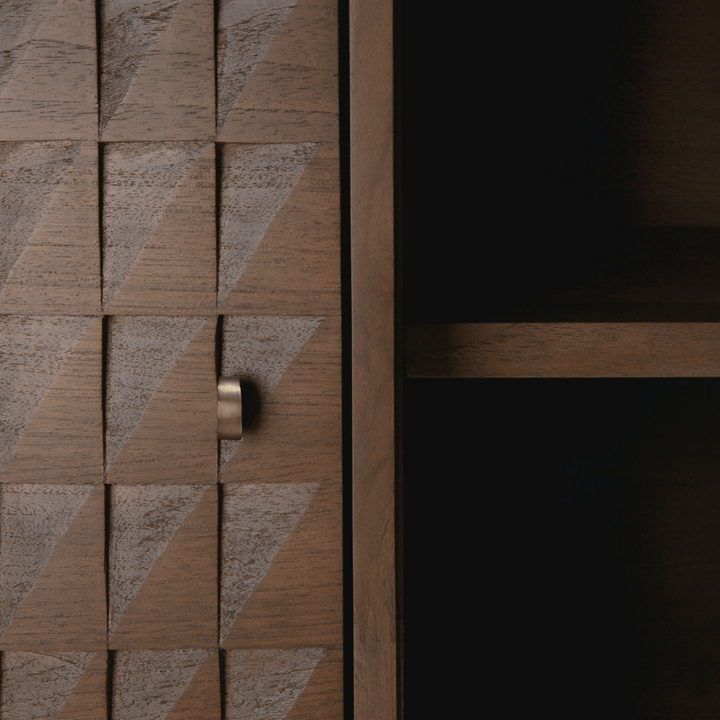 Meuble de rangement moderne marron avec espace de rangement pour salon