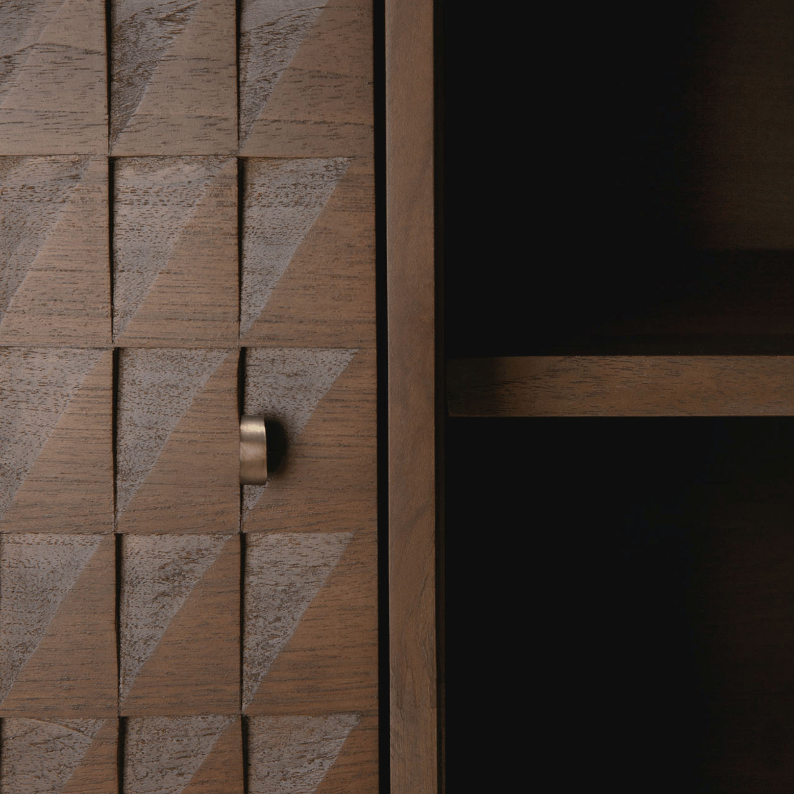 Meuble de rangement moderne marron avec espace de rangement pour salon