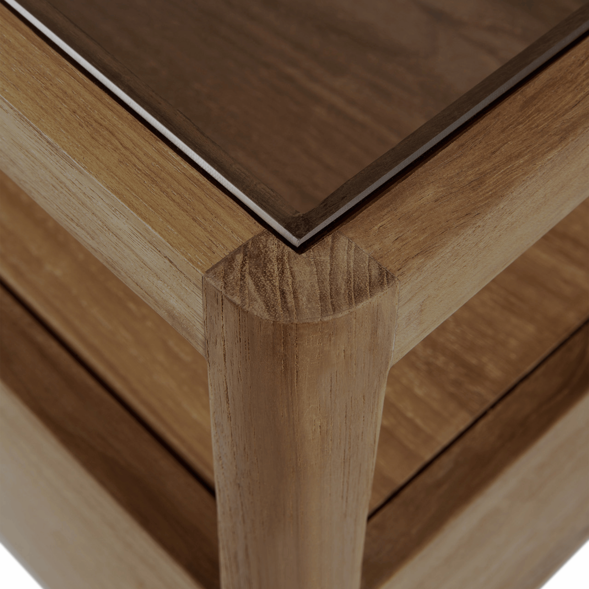 Table de chevet traditionnelle en bois naturel pour chambre à coucher