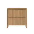 Table de chevet en chêne naturel avec fermeture amortie pour chambre à coucher