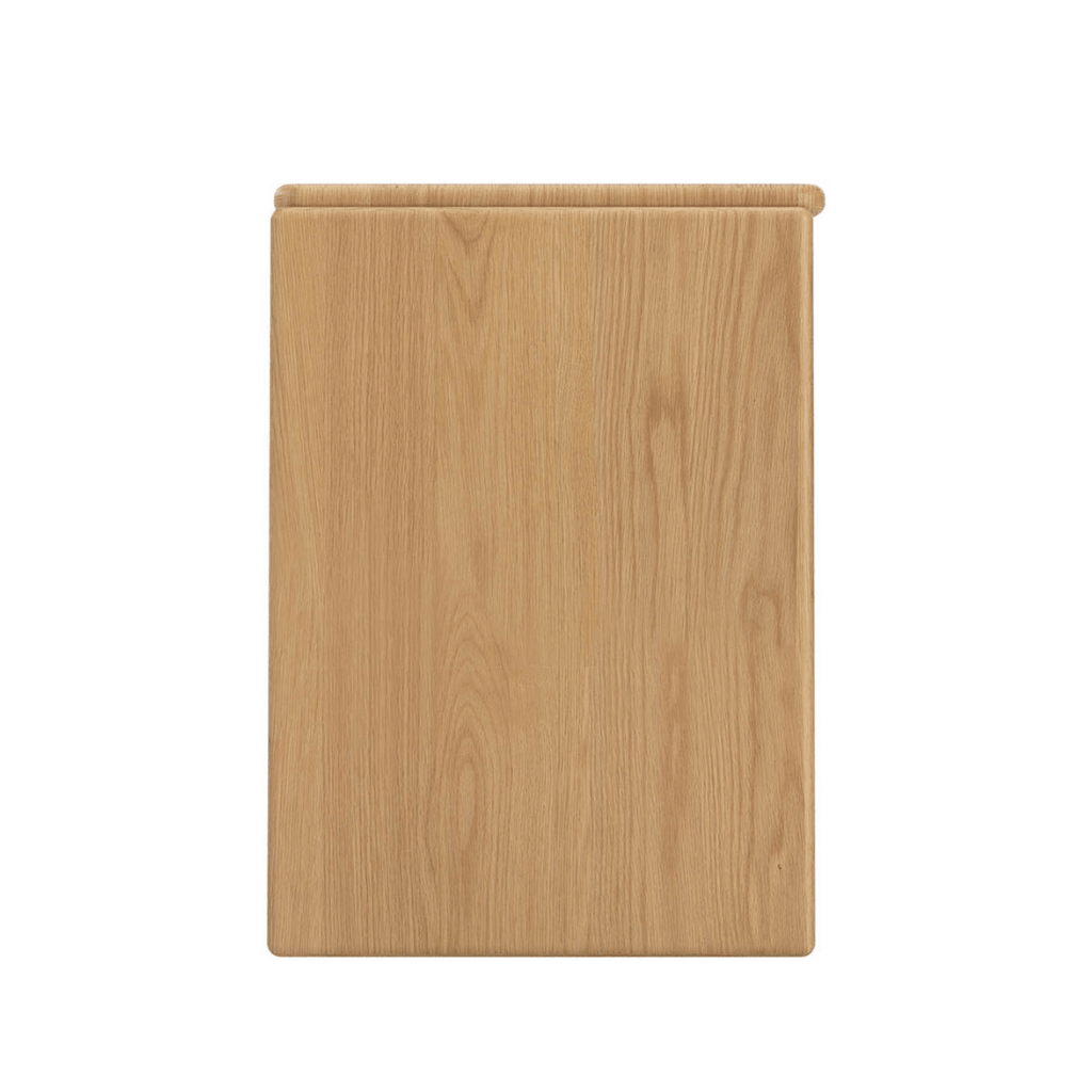 Table de chevet en chêne naturel avec fermeture amortie pour chambre à coucher