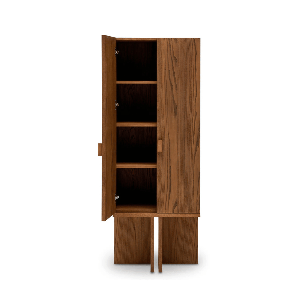 Meuble de rangement pour bureau en frêne avec compartiments de rangement