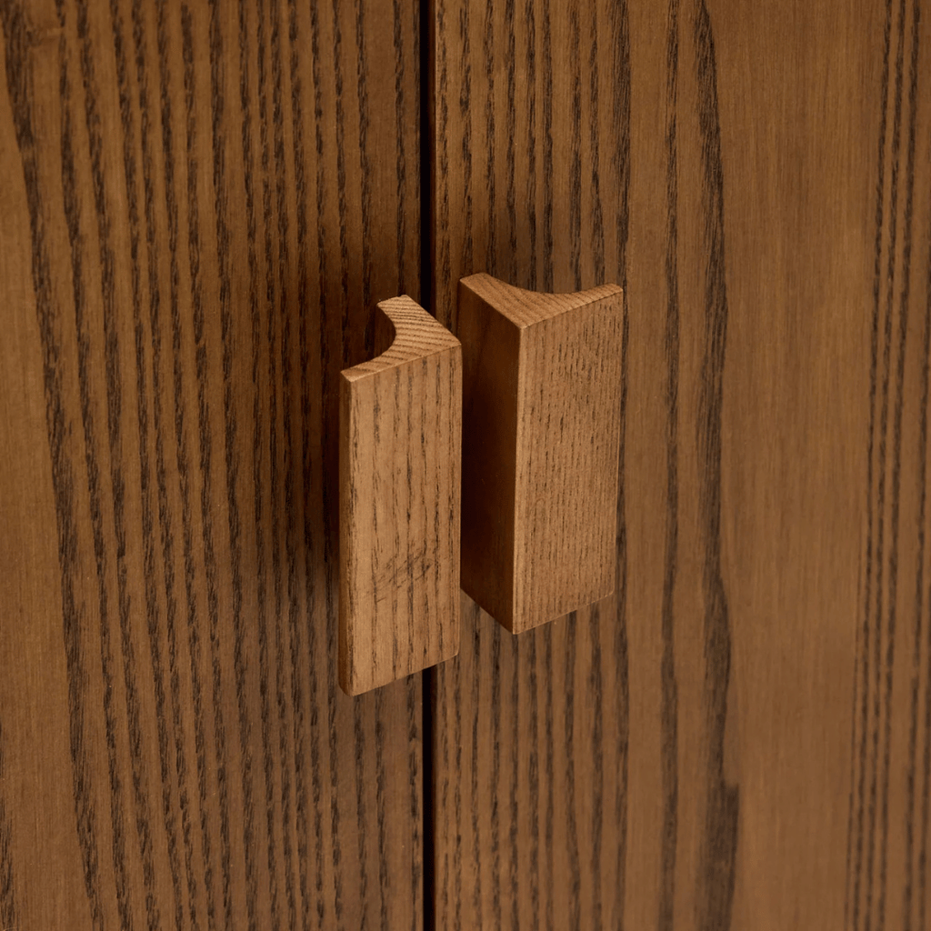 Meuble de rangement pour bureau en frêne avec compartiments de rangement