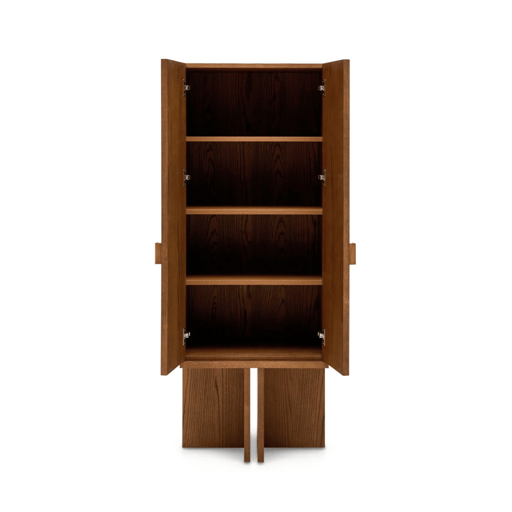 Meuble de rangement pour bureau en frêne avec compartiments de rangement