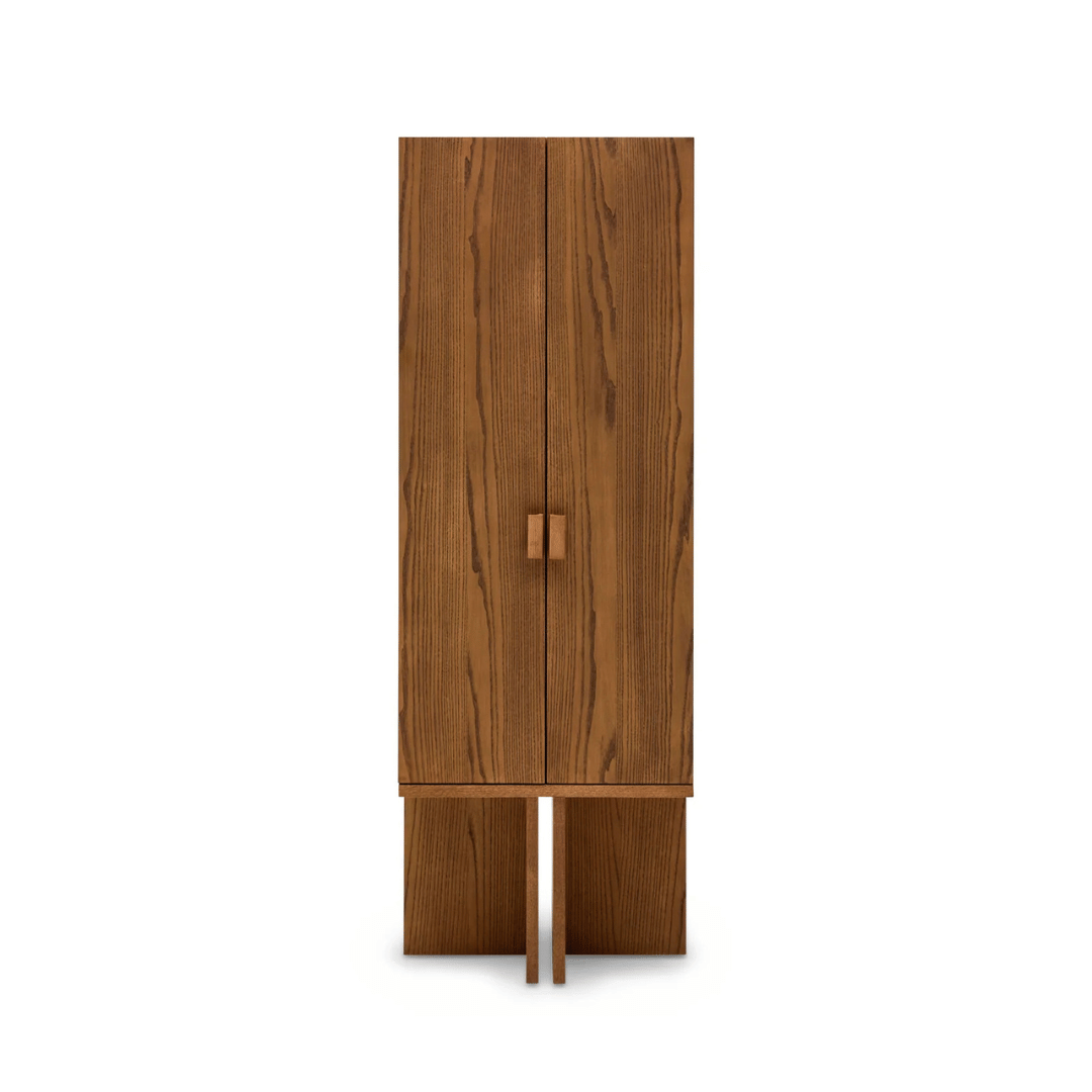 Meuble de rangement pour bureau en frêne avec compartiments de rangement