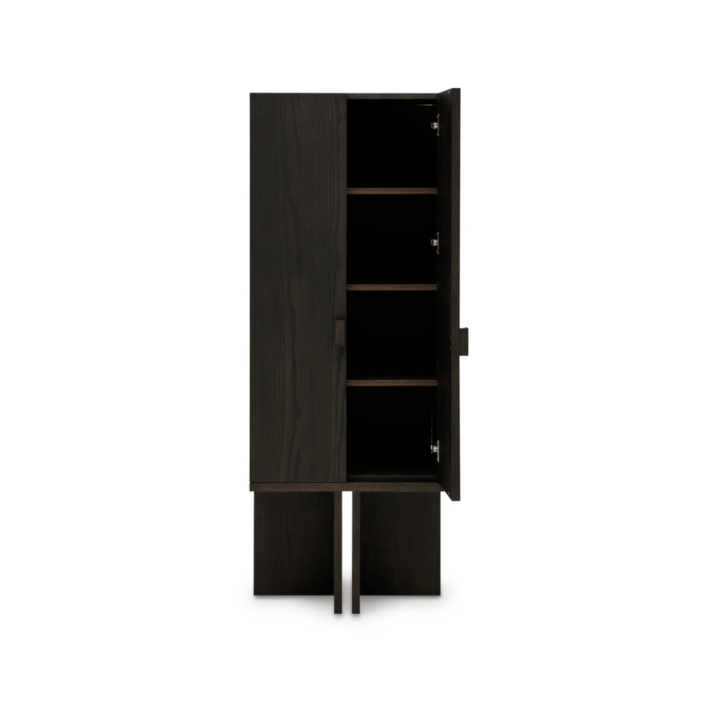 Armoire de rangement en frêne avec compartiments de rangement pour le bureau