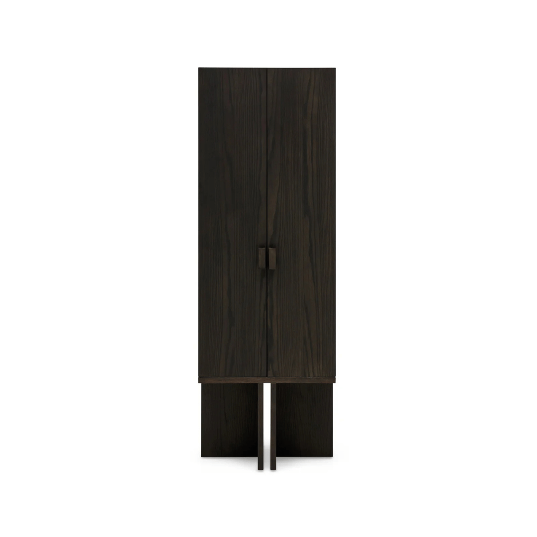 Armoire de rangement en frêne avec compartiments de rangement pour le bureau