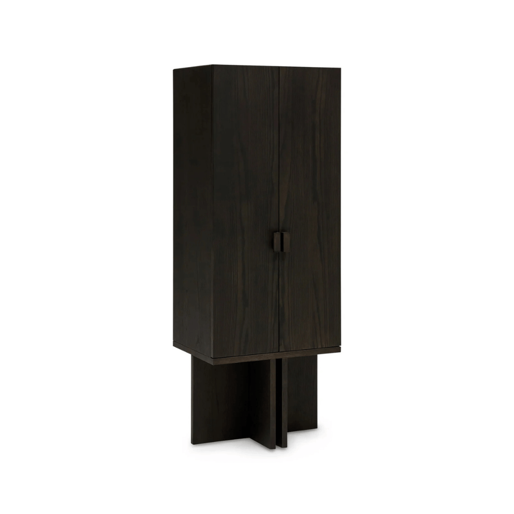 Armoire de rangement en frêne avec compartiments de rangement pour le bureau