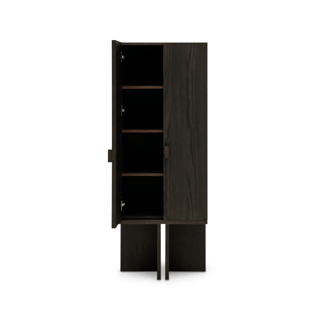 Armoire de rangement en frêne avec compartiments de rangement pour le bureau