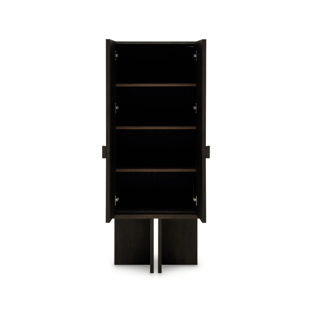 Armoire de rangement en frêne avec compartiments de rangement pour le bureau