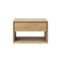 Table de chevet chêne chêne pour chambre à coucher