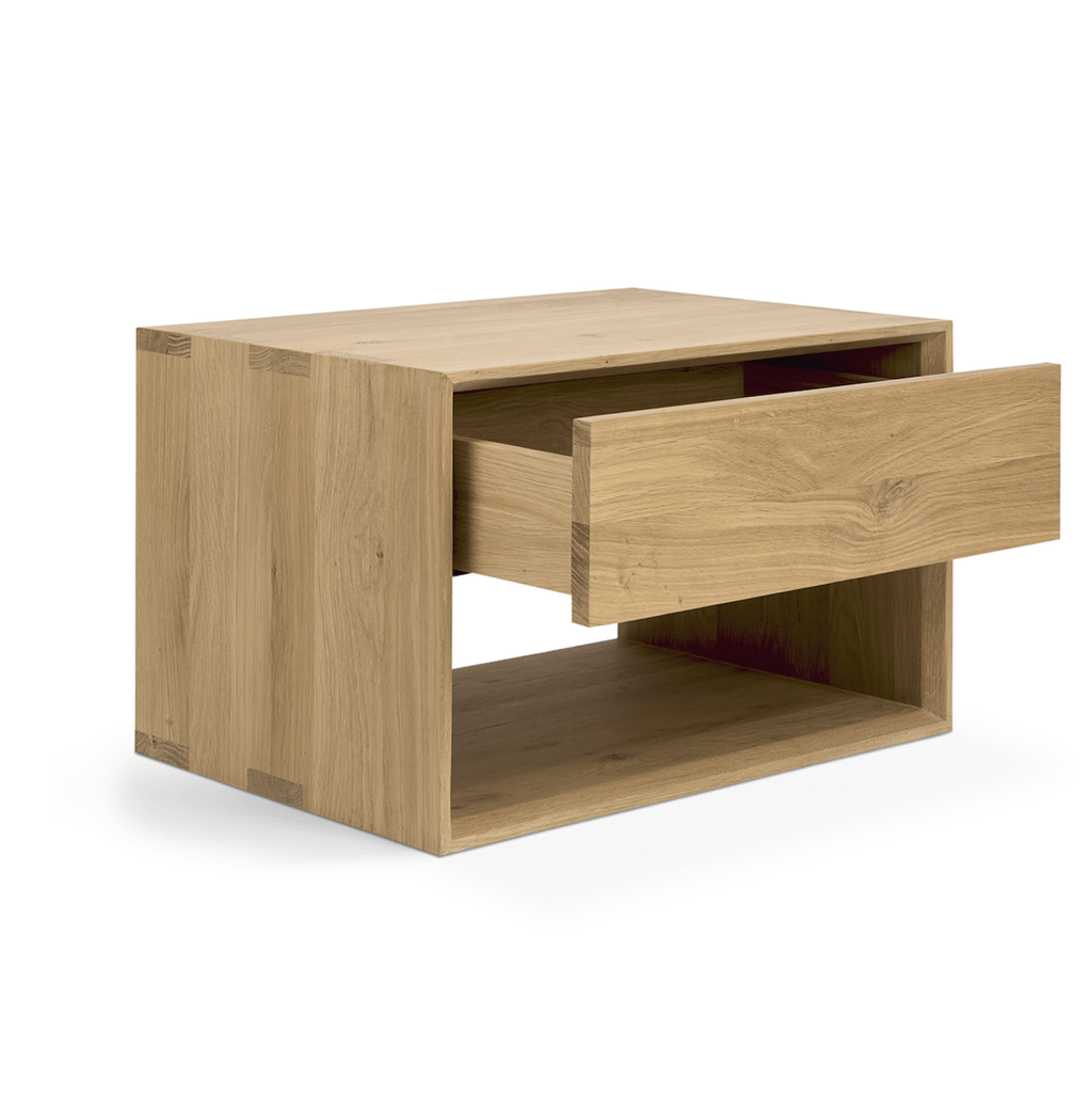 Table de chevet chêne chêne pour chambre à coucher