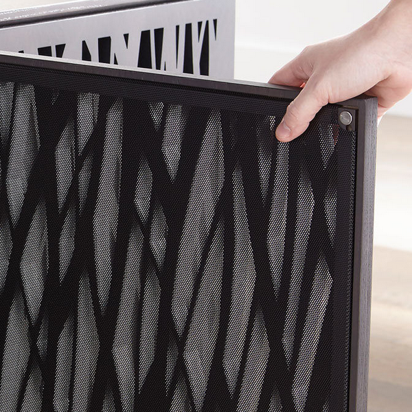 Meuble TV en frêne anthracite pour salon
