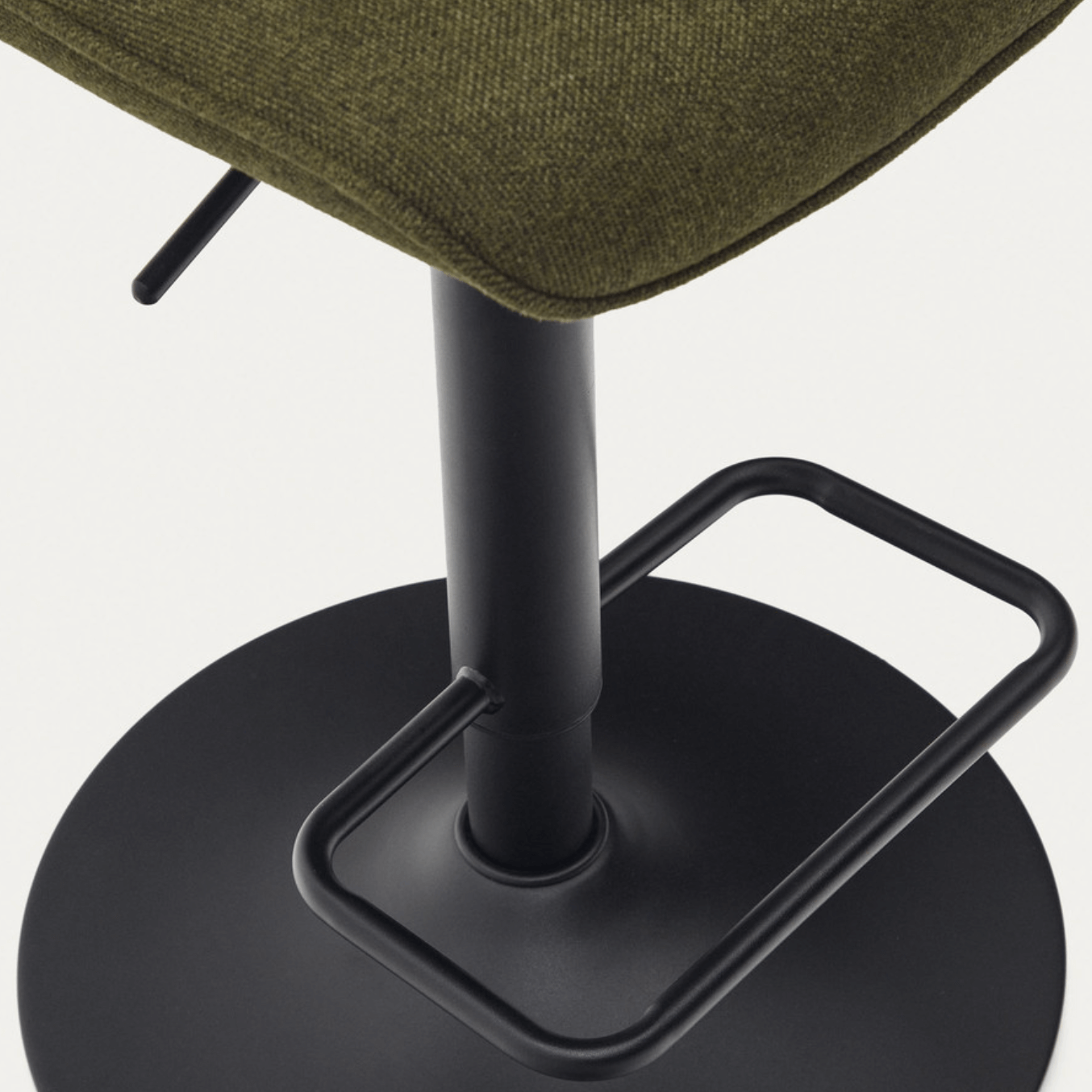Tabouret de bar vert avec revêtement en tissu pour cuisine