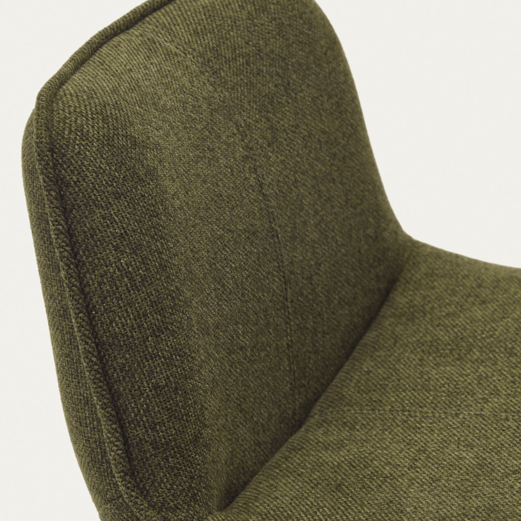 Tabouret de bar vert avec revêtement en tissu pour cuisine