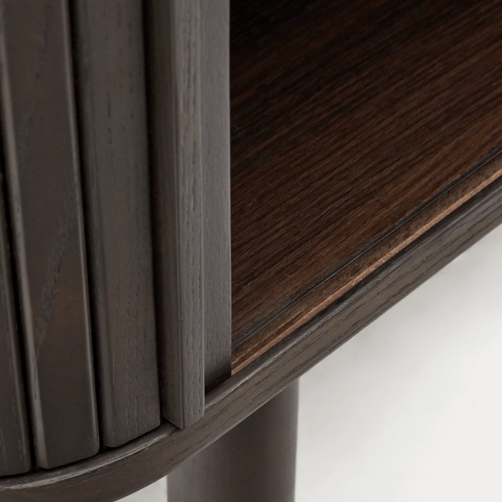 Armoire de rangement de bureau en frêne brun avec rangement