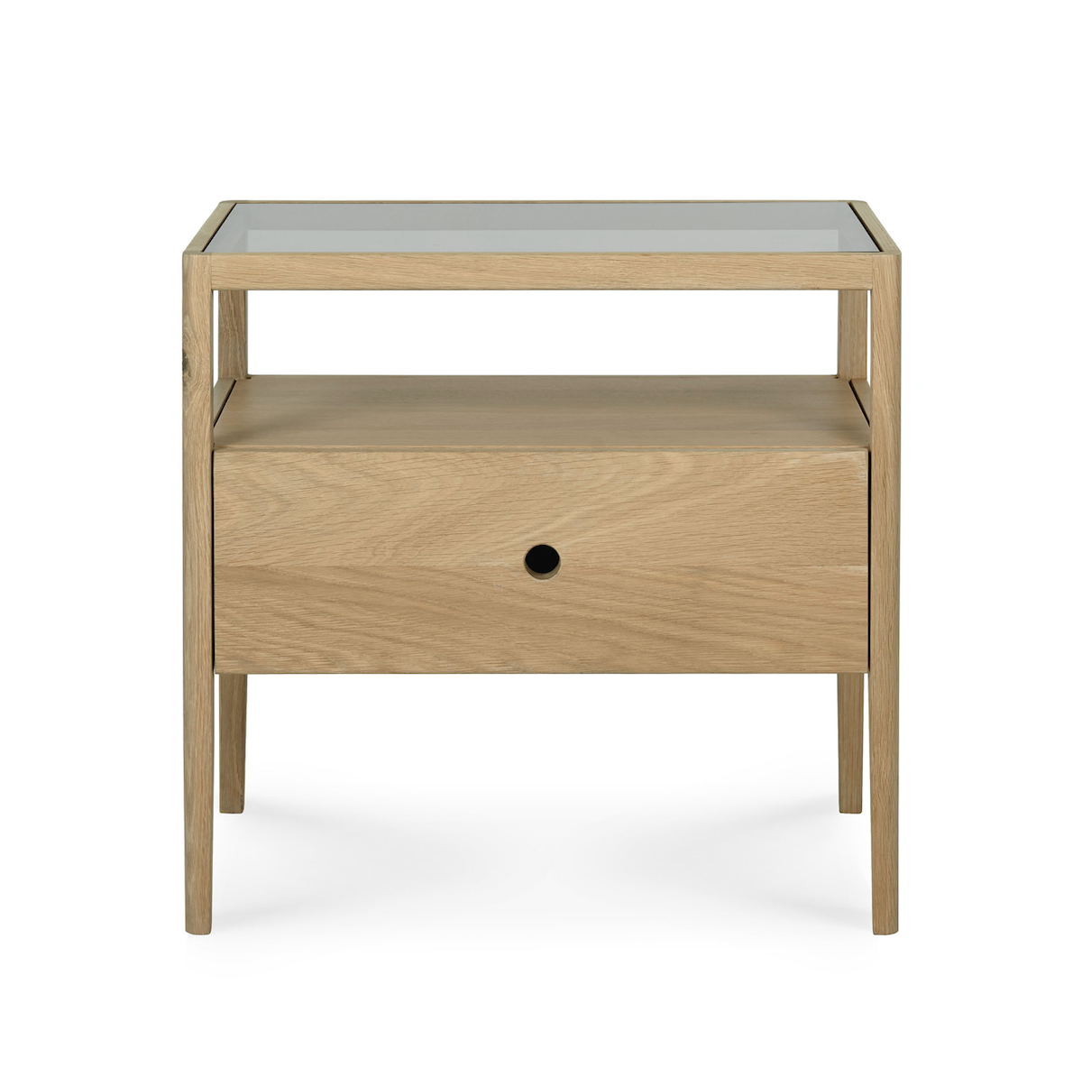 Table de chevet de chambre en chêne massif traditionnel