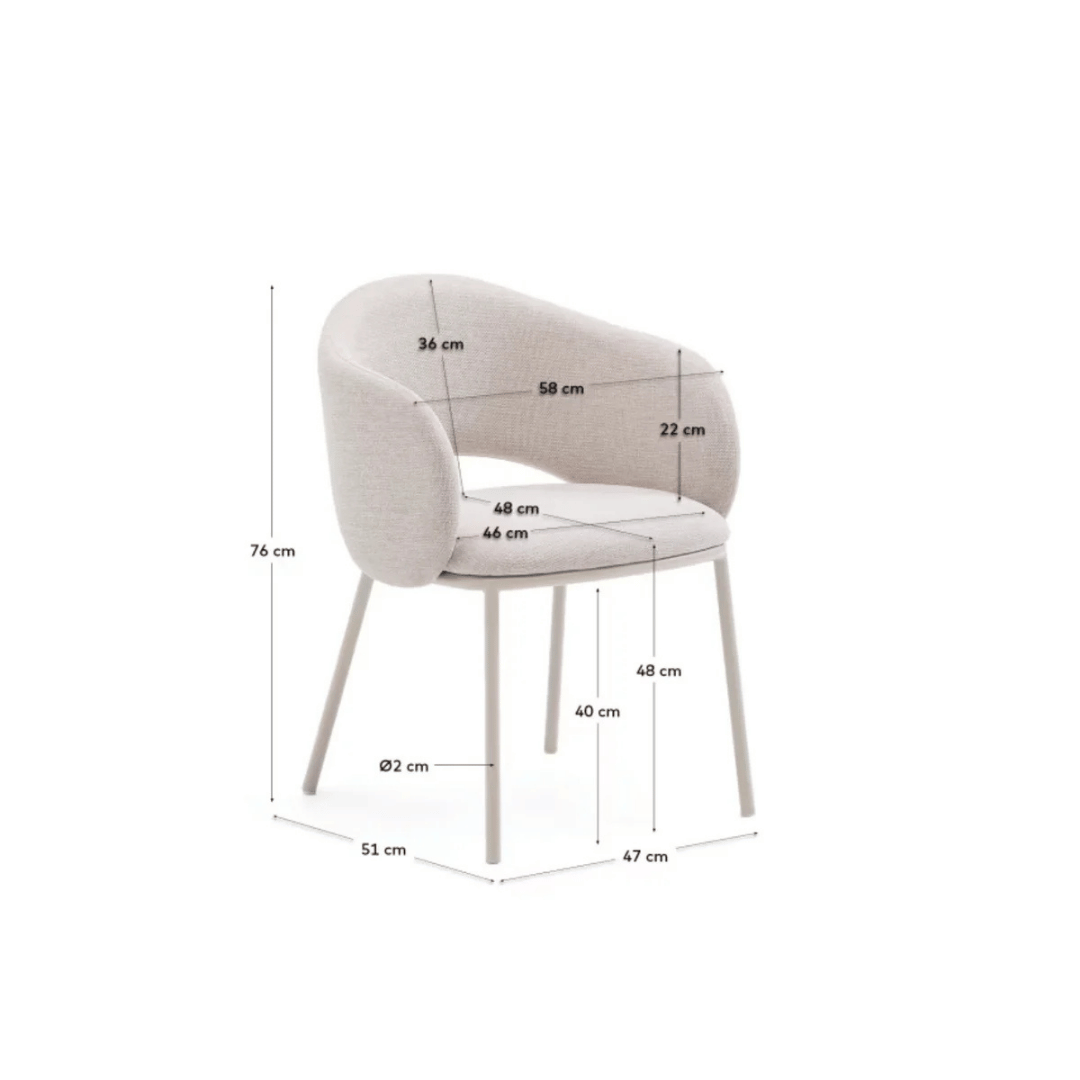Chaise de salle à manger moderne en chenille bleu marine avec mousse haute densité et dossier incurvé pour la salle à manger