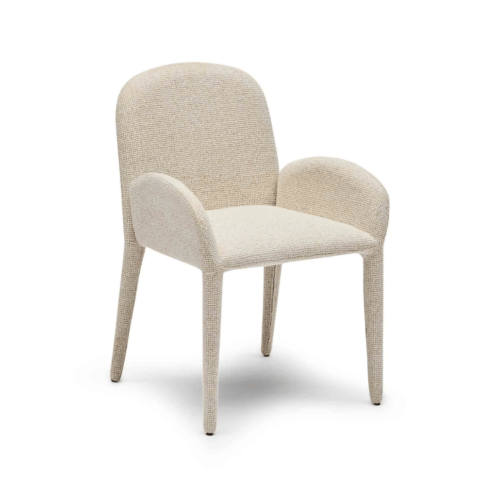 Chaise de salle à manger en métal avec dossier incurvé et rembourrée pour salle à manger