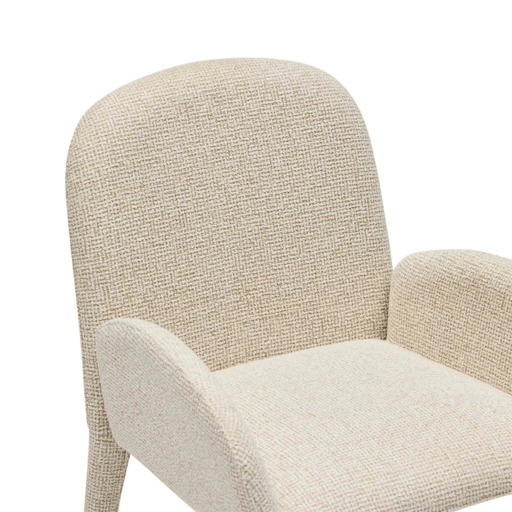 Chaise de salle à manger en métal avec dossier incurvé et rembourrée pour salle à manger