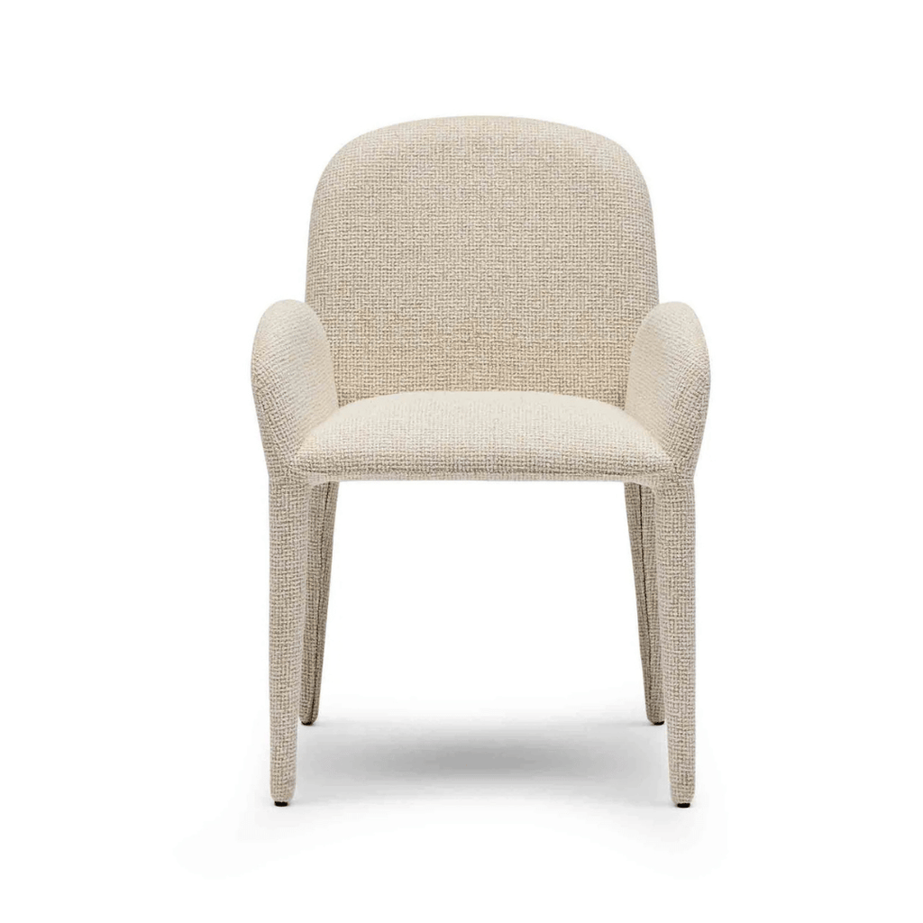 Chaise de salle à manger en métal avec dossier incurvé et rembourrée pour salle à manger