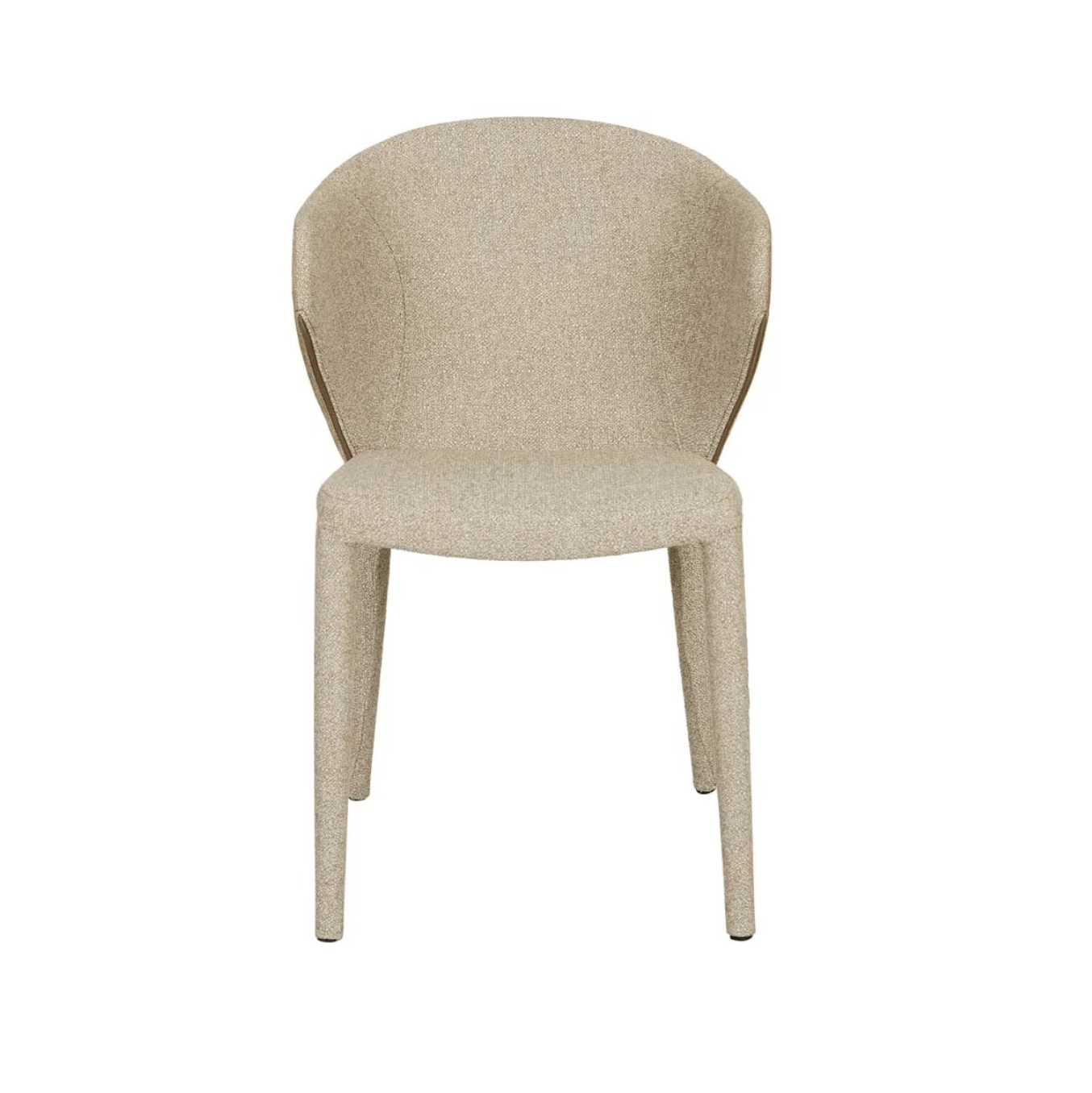 Chaise de salle à manger moderne en lin rembourrée pour salle à manger